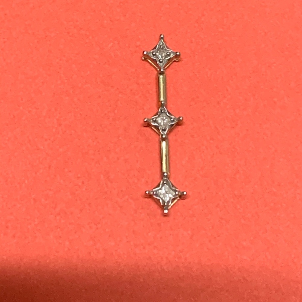 3 Diamond and Gold Pendant